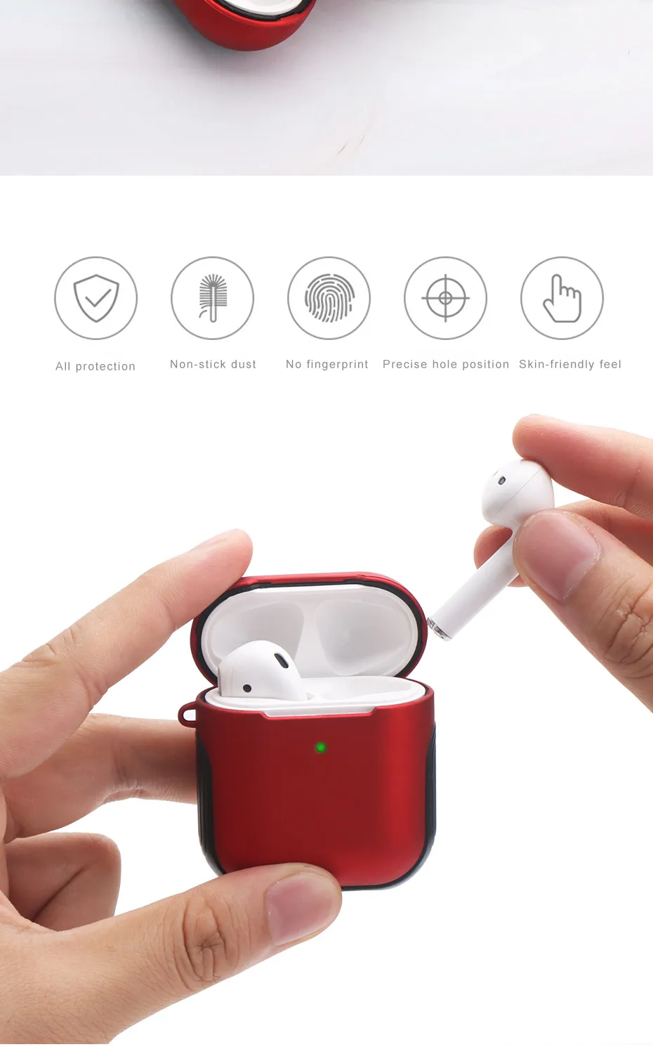 IKSNAIL чехол для наушников для Apple AirPods 2 силиконовый чехол беспроводные Bluetooth наушники Air Pods Чехол защитный для AirPod чехол