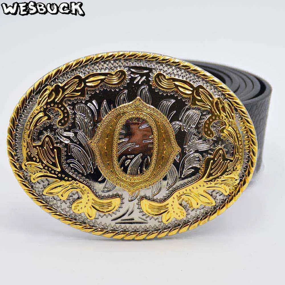 

5 PCS MOQ WesBuck Brand Big Letters O Belt Buckles for Men Women Buckles Metal Cowboy Cowgirl Western Buckle With PU Belt Fivela