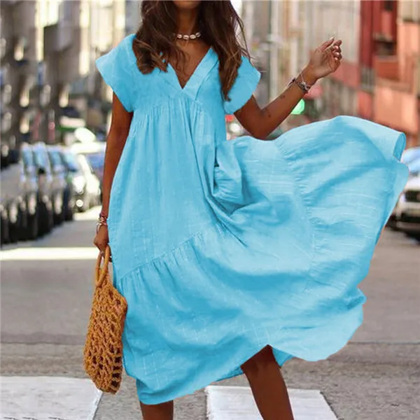 blue beach dress Летнее пляжное женское пляжное платье, сексуальный купальник бикини, шифоновое длинное платье, элегантное однотонное пляжное купальное платье - Цвет: blue beach dress