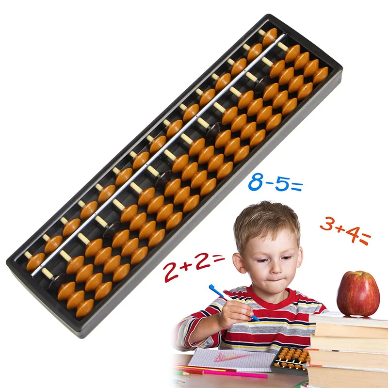 Пластмассовый Abacus 15 цифр арифметический инструмент детские математические