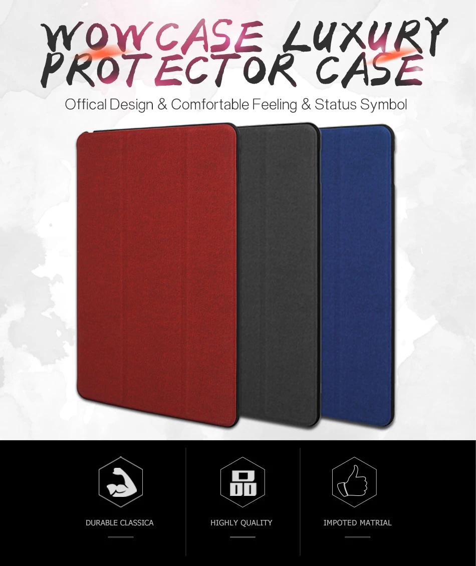 WOWCASE Чехол для iPad Air 2 6th Gen/Air 1/Mini 4/Mini 123/Pro 9,7 10,5 12,9/ 11 12,9 чехол твил PU Жесткий смарт-чехол для планшета