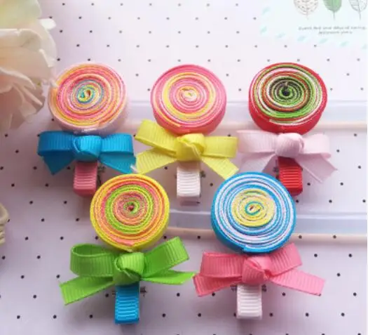 Заколка леденец с изображением милого фрукта аксессуары для волос детский мини