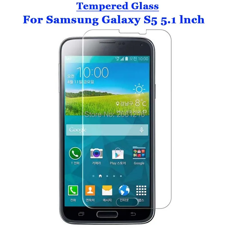 

For Samsung Galaxy S 5 V Tempered Glass 9H 2.5D Premium Screen Protector Film For Samsung Galaxy S5 SV i9600 G900 5.1"