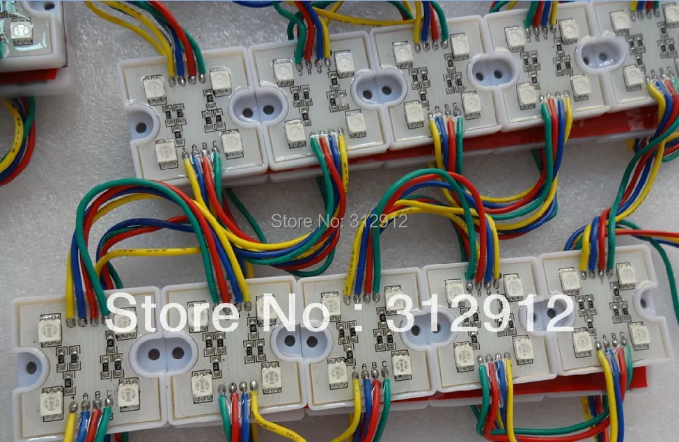 20 шт./подставка 5050 SMD светодиодный модуль rgb 12 в пост. Тока с пластиковым