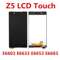 black white for sony xperia z5 e6603 e6633 e6653 e6683 display lcd parts touch screen digitizer assembly adhesive