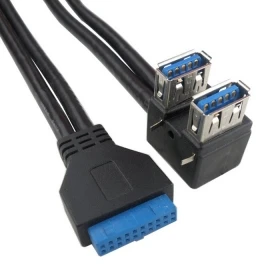 200 шт./лот два порта USB 3 0 гнездовой разъем PCB тип панели к материнской плате 20Pin