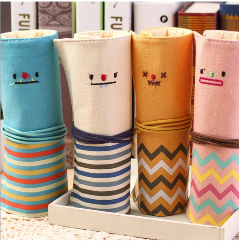 1 шт. тканевый чехол для карандашей и ручек|pen bag|canvas roll pencil casebag for pens |