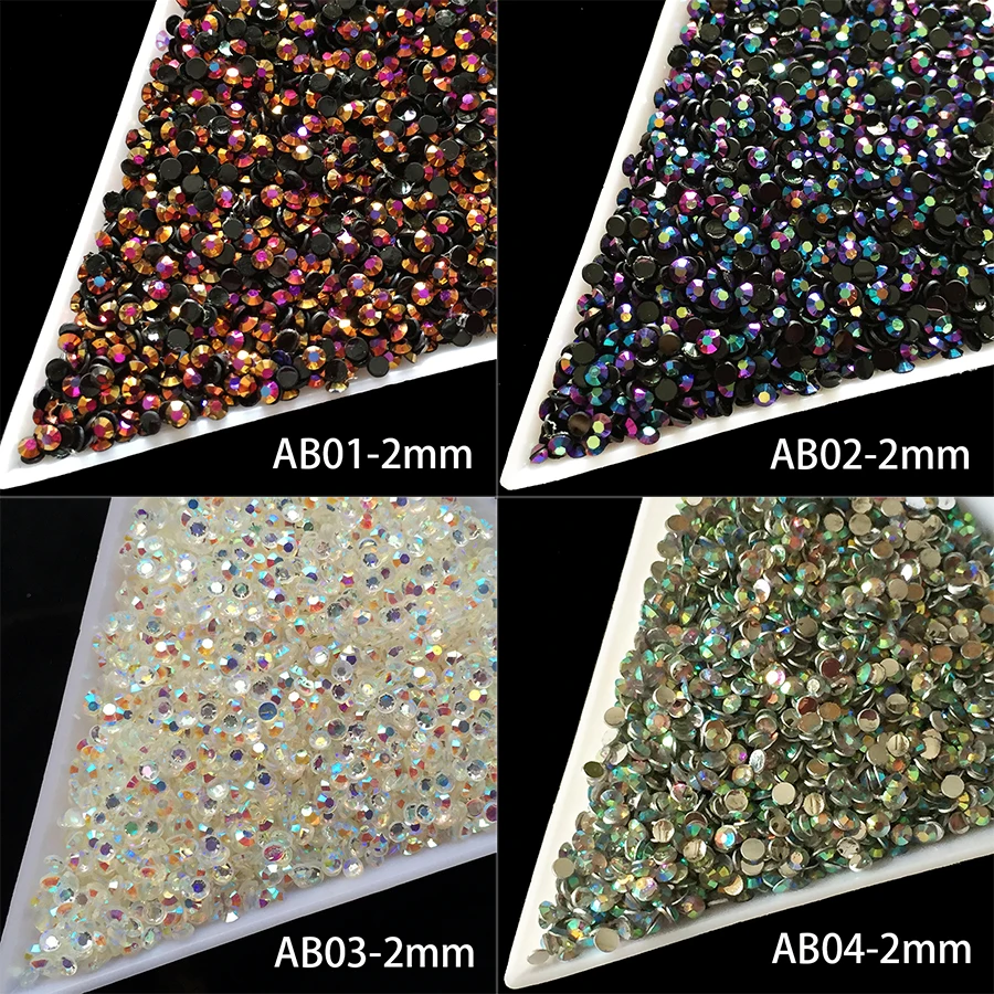 1000 шт./упак. DIY Nail art Jelly resin gold rose лазерный зеленый кристалл ss6 Стразы AB 2 мм стразы с