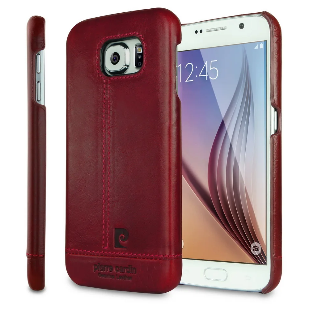 Чехол Pierre Cardin для samsung Galaxy S7/S6/S6 edge/S6 Edge Plus, Прошитый, из натуральной кожи, тонкий, жесткий, задняя крышка, чехол для телефона s