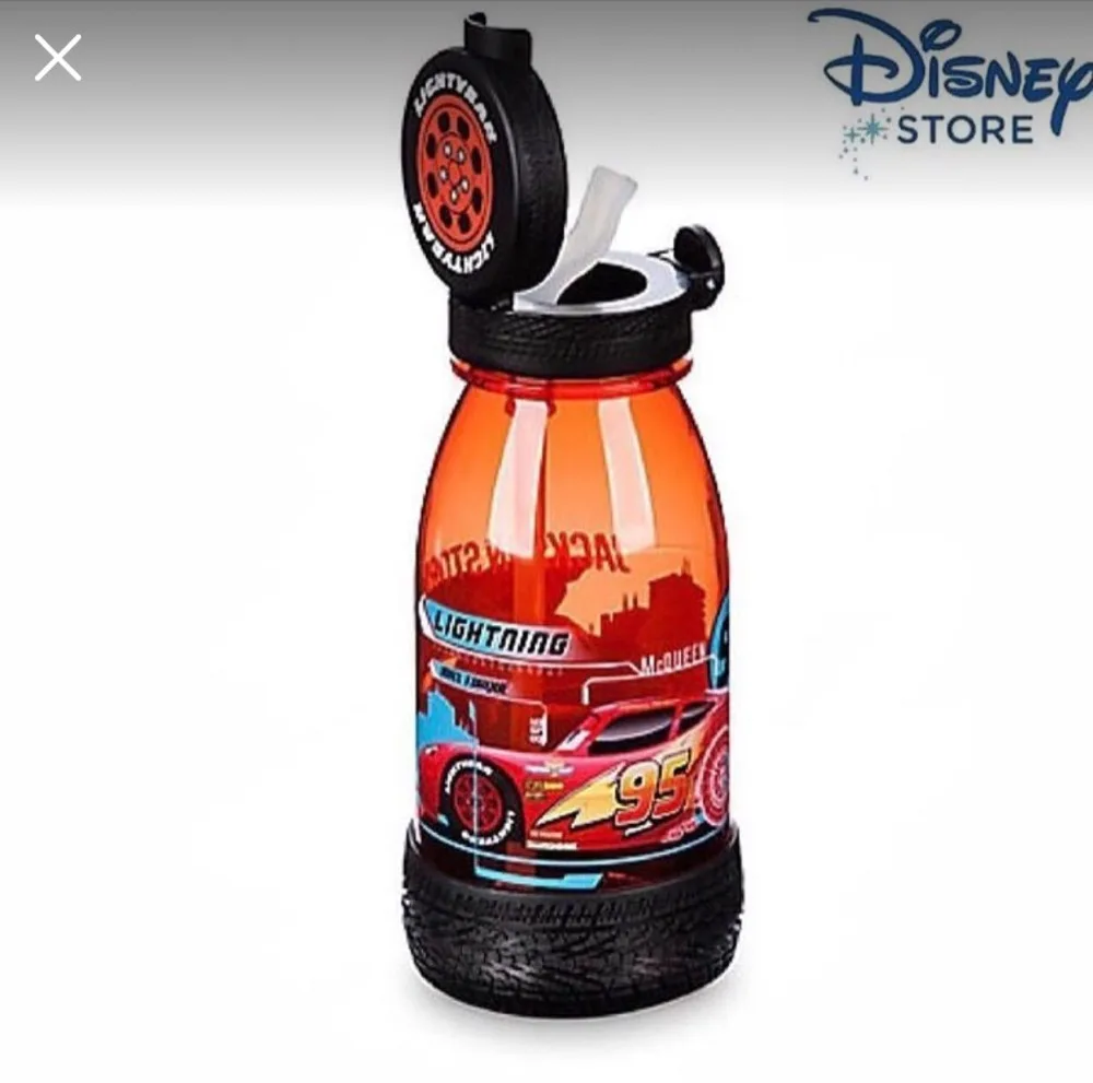Disney cars plastic cup With straw Cartoon 95 student outdoor sports bottle portable cups