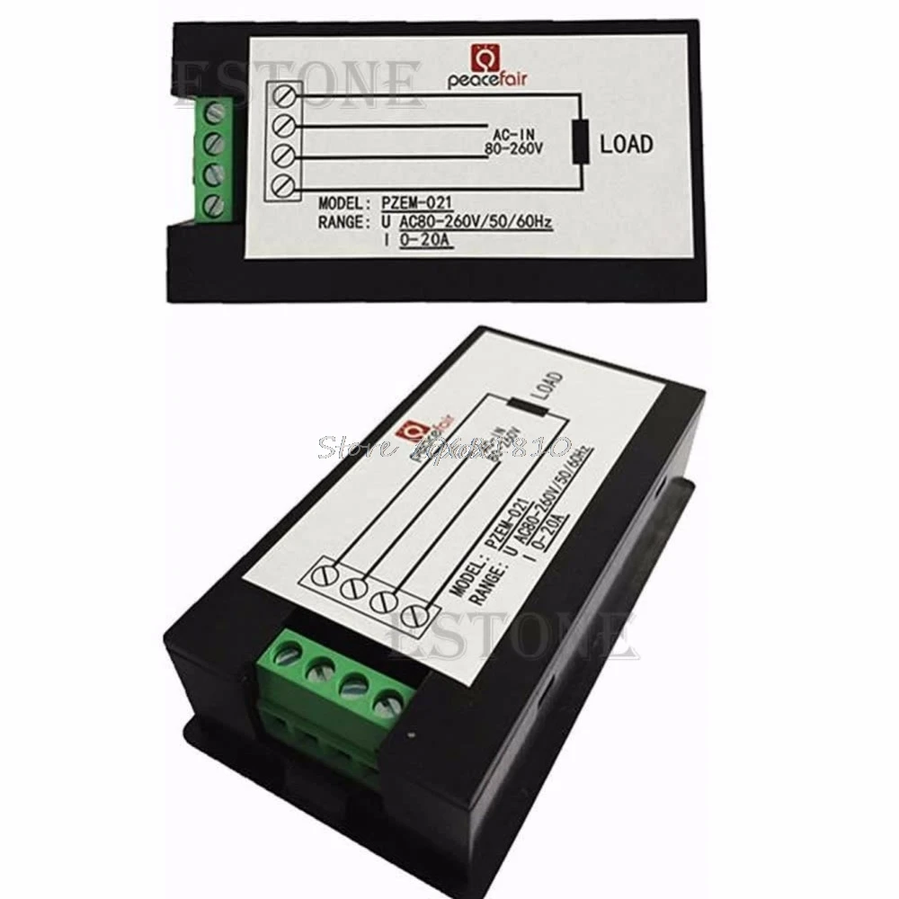 Горячая AC 80-260 в LCD цифровой 20А вольт ватт измеритель мощности Амперметр Вольтметр