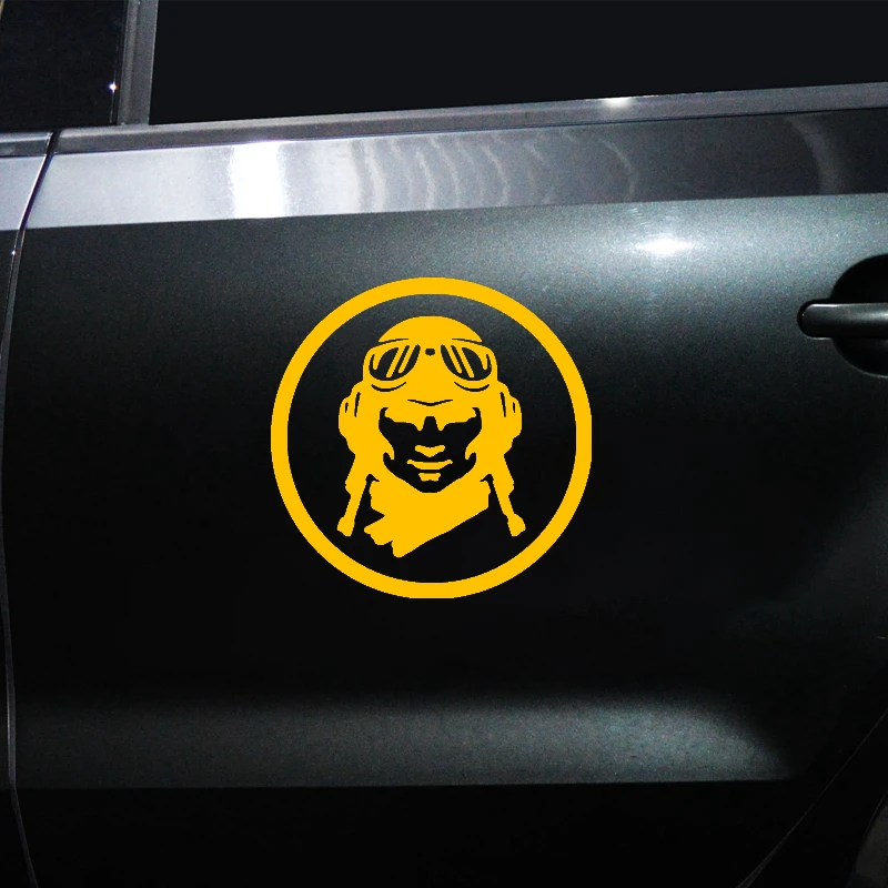 

CK2658#15*15cm Aviator pilot funny car sticker vinyl decal silver/black car auto stickers for car bumper window car decorations
