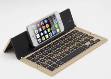 Беспроводная Bluetooth клавиатура для планшетов Складная складная клавиатура для IOS Andriod microsoft мобильный телефон Ipad клавиатура - Цвет: space gray
