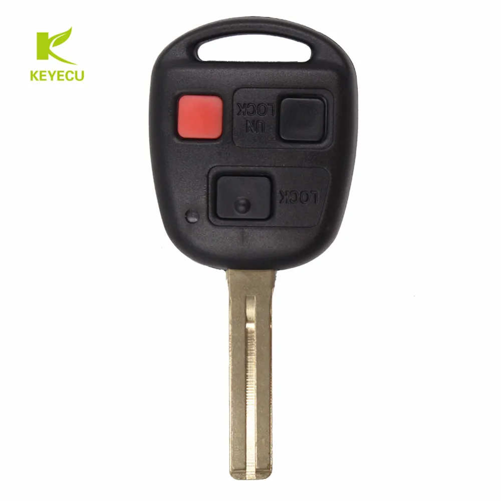 Запасной дистанционный ключ KEYECU с 3 кнопками чип 4D67 для Lexus GX470 LX470 2003-2005 FCC: HYQ1512V |
