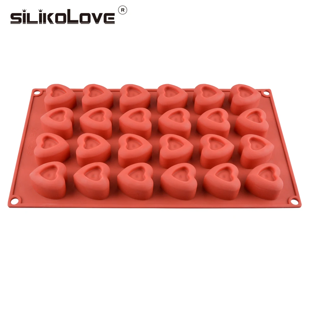 Silicolove Love форма сердца 24 полости формы шоколада силиконовая для выпечки украшения