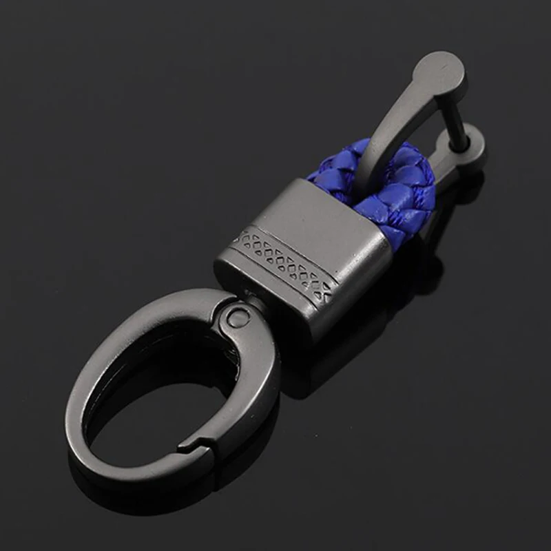 Модный мужской кожаный брелок на запястье плетеный шнур для автомобиля