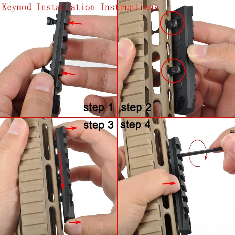 Тактический 7 слотов двойной интерфейс M-lok& Keymod Пикатинни секция с слингом поворотное гнездо для M-LOK AR15 винтовка Handguard