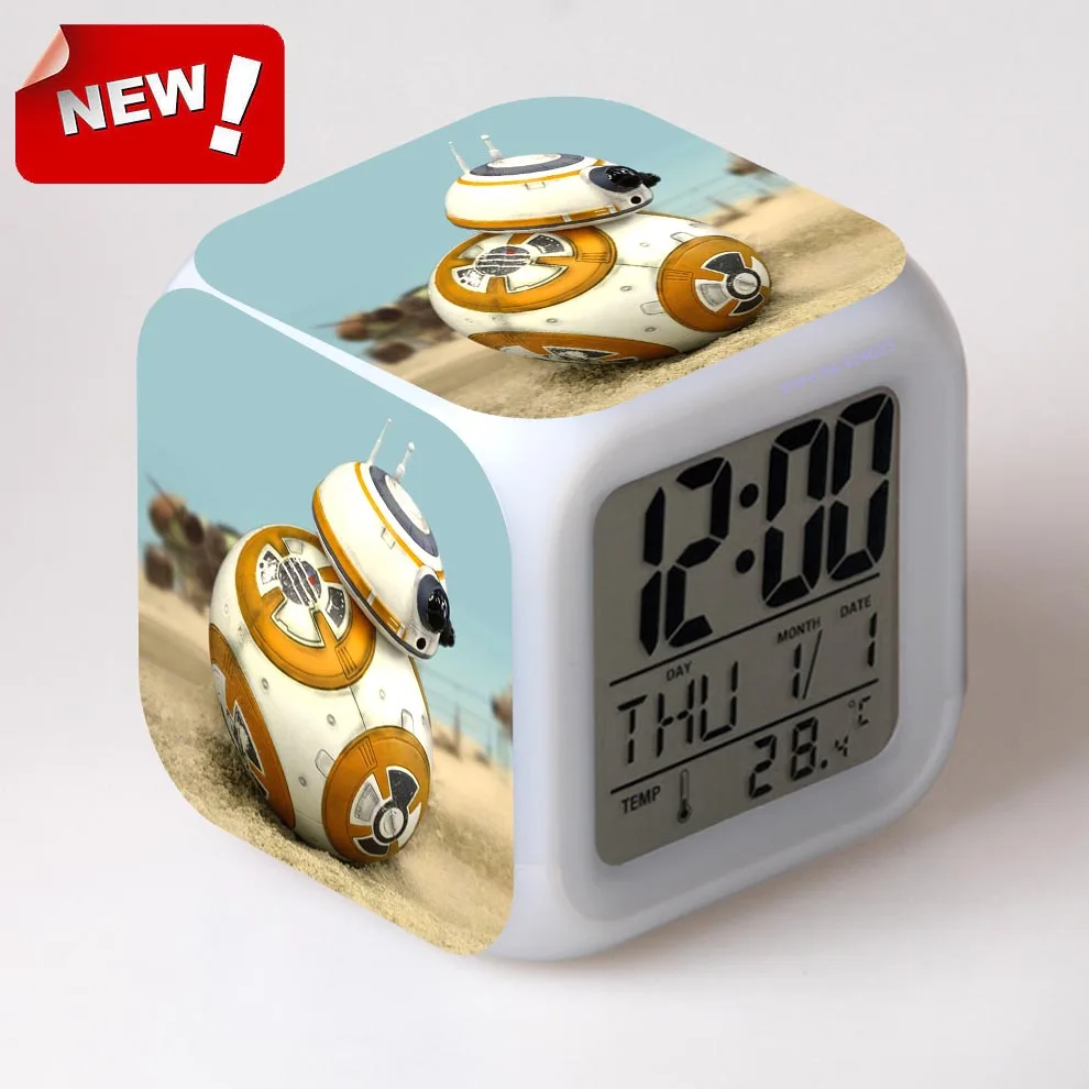 The Force Awakers Звездные войны будильник цифровые Klokken электронные настольные часы Relogio De Mesa Wake Up Light Пластиковые