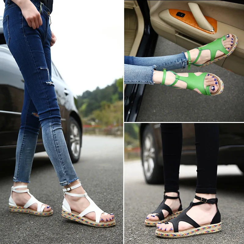 Сандалии женские кожаные в форме звезды дизайнерские босоножки-гладиаторы с