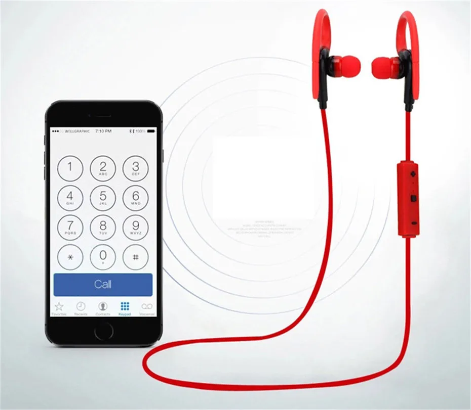 Ouhaobin Ушные крючки Беспроводной Bluetooth наушники Спорт Бег стерео гарнитуры sweatproof для iphone телефонах Android oct5