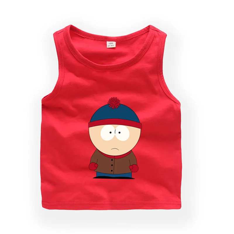 От 2 до 9 лет Детская футболка без рукавов с героями мультфильмов Стэн марш милые