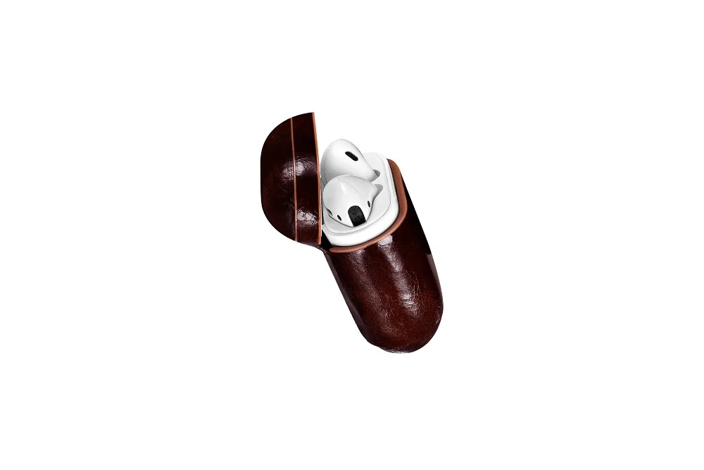 Роскошный чехол из натуральной кожи для Apple Airpods, противоударный чехол для наушников, аксессуары, защитный чехол для AirPods