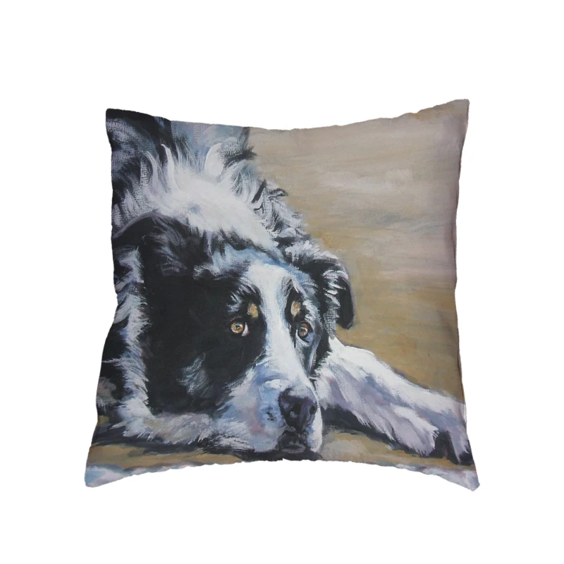 Cute Petite Butterfly Dog Cushion Cover Polyester Peach Skin Pomeranian Dormitory Beds Home Living Room Sofa Decorate Pillowcase | Дом и сад
