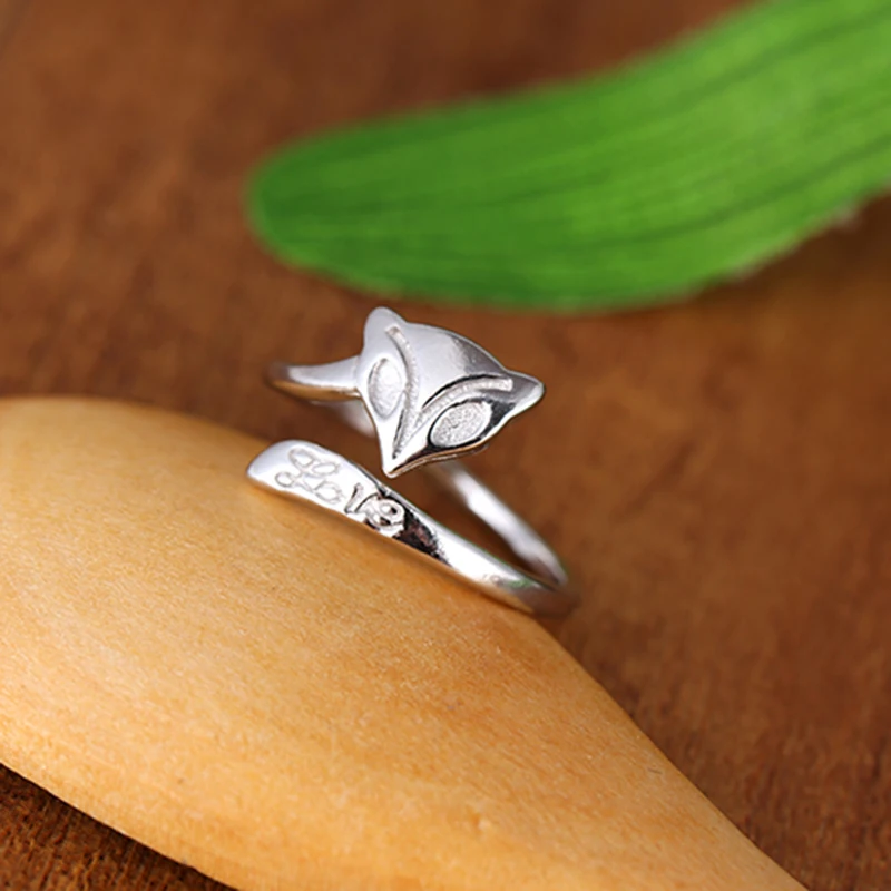 2016 Hot Sale 925 Sterling Silver Ring Cute Fox Open For Women Gift Jewelry Hypoallergenic Sterling-silver-jewelry | Украшения и