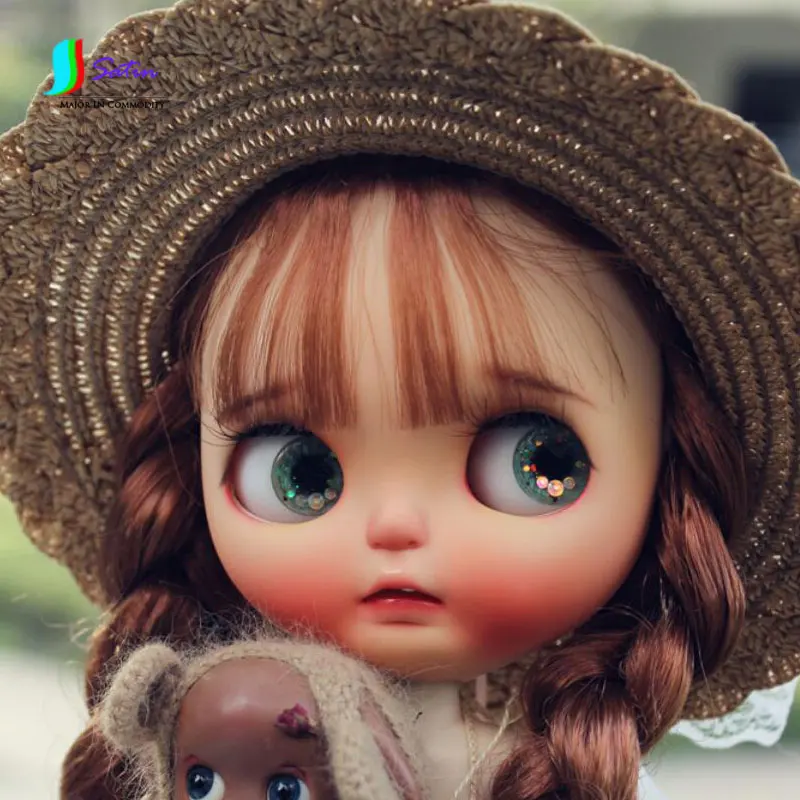 Маленькая свежая и Милая Кружевная соломенная шляпа Blythe маленькая тканевая шаль