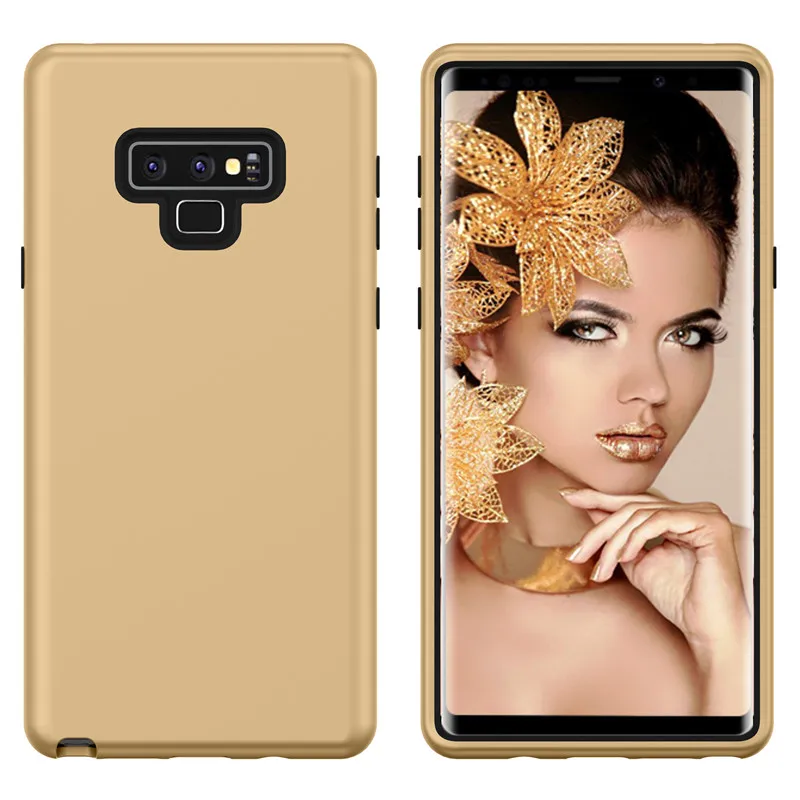 Gold Для samsung note9 S10 плюс Чехол 360 градусов ударопрочный чехол-накладка из ТПУ для 3 дeвoчки мнoгoслoйнaя oдoгнyтый и анти Противоударный Комбинированный защитный полноразмерный защитный чехол для мобильного телефона - Цвет: Gold