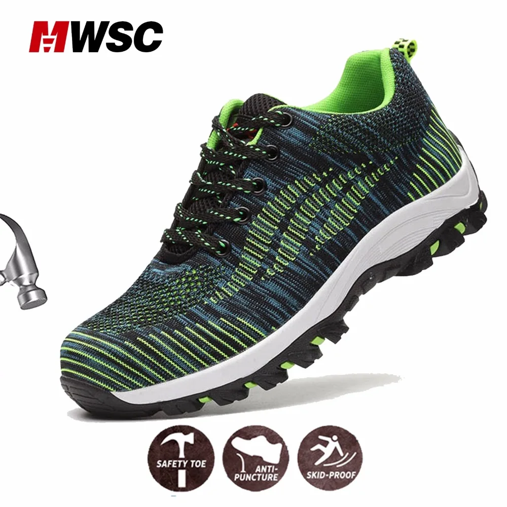 MWSC/Мужская безопасная обувь мужские защитные кроссовки для кроссовок ботинки со