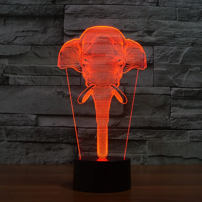 Creative 3d Lamp Vision Stereo Acrylic Touch Switch Led Usb Table Lamps For Bedroom 7 color change Desk | Лампы и освещение