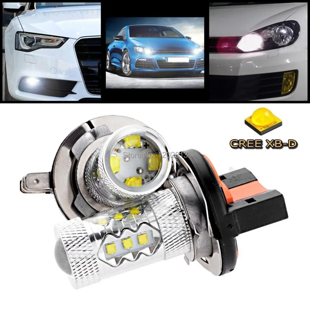 2X 80W 6000K белый H15 CREE XB D чипы светодиодный DRL Противотуманные светильник лампочка +