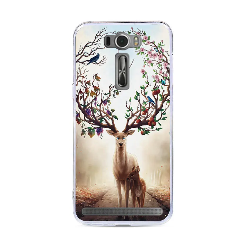 J&ampR Silicone Phone Case For Asus Zenfone 2 Laser ZE500KL ZE500KG Soft TPU Back Cover Cases Pattern |