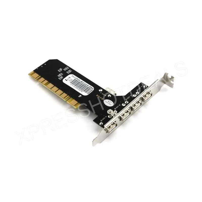 Новый USB 2 0 5 портов (4 + 1) PCI концентратор карты высокоскоростной адаптер 480 Мб для