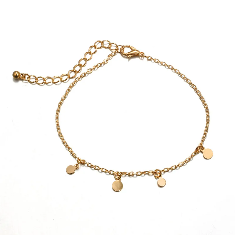 3 шт./компл. лодыжки цепи Женский Круглый блёстки со стразами Star черный шарик