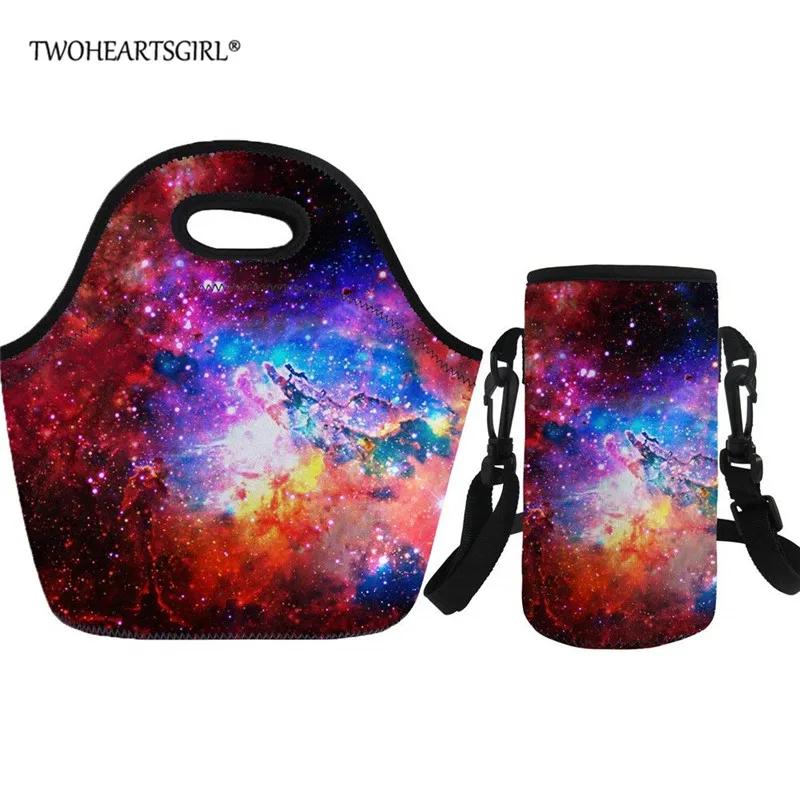 C0161Z20-Z18 Twoheartsgirl Galaxy пространство обед мешок для Для женщин девочки; дети детей Термальность утепленная сумка для обедов Tote Еда Пикник бутылка для сумки мешок - Цвет: C0161Z20-Z18