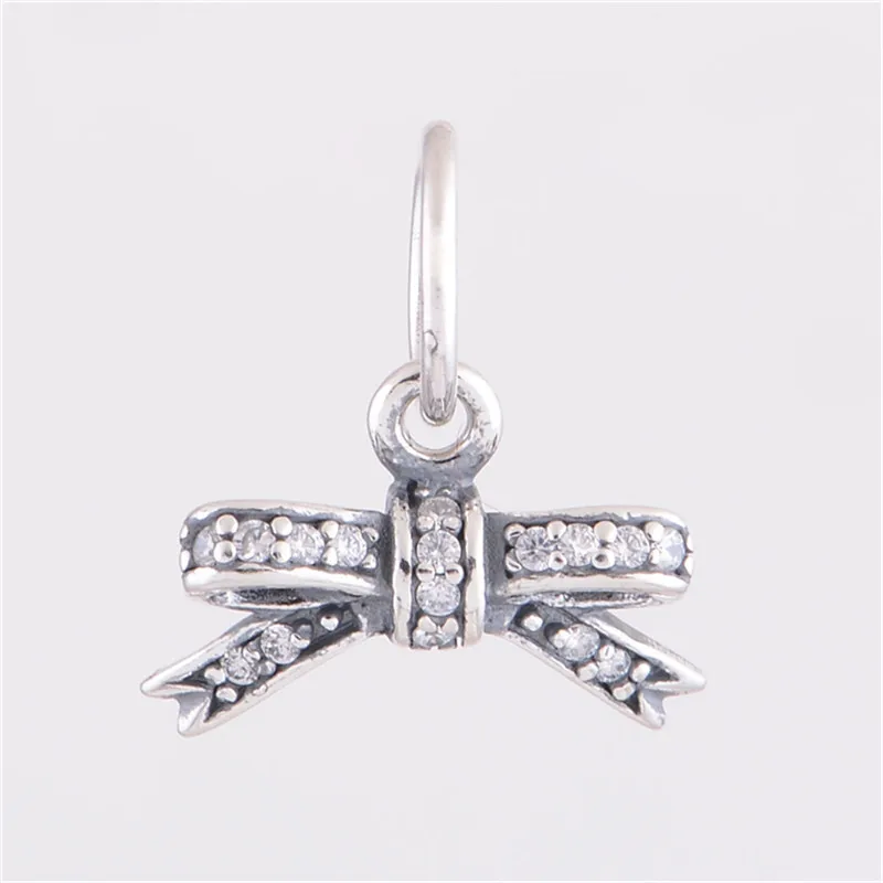 Подходит пандоры прелести браслет стерлингового серебра 925 бусины бантом шаблон