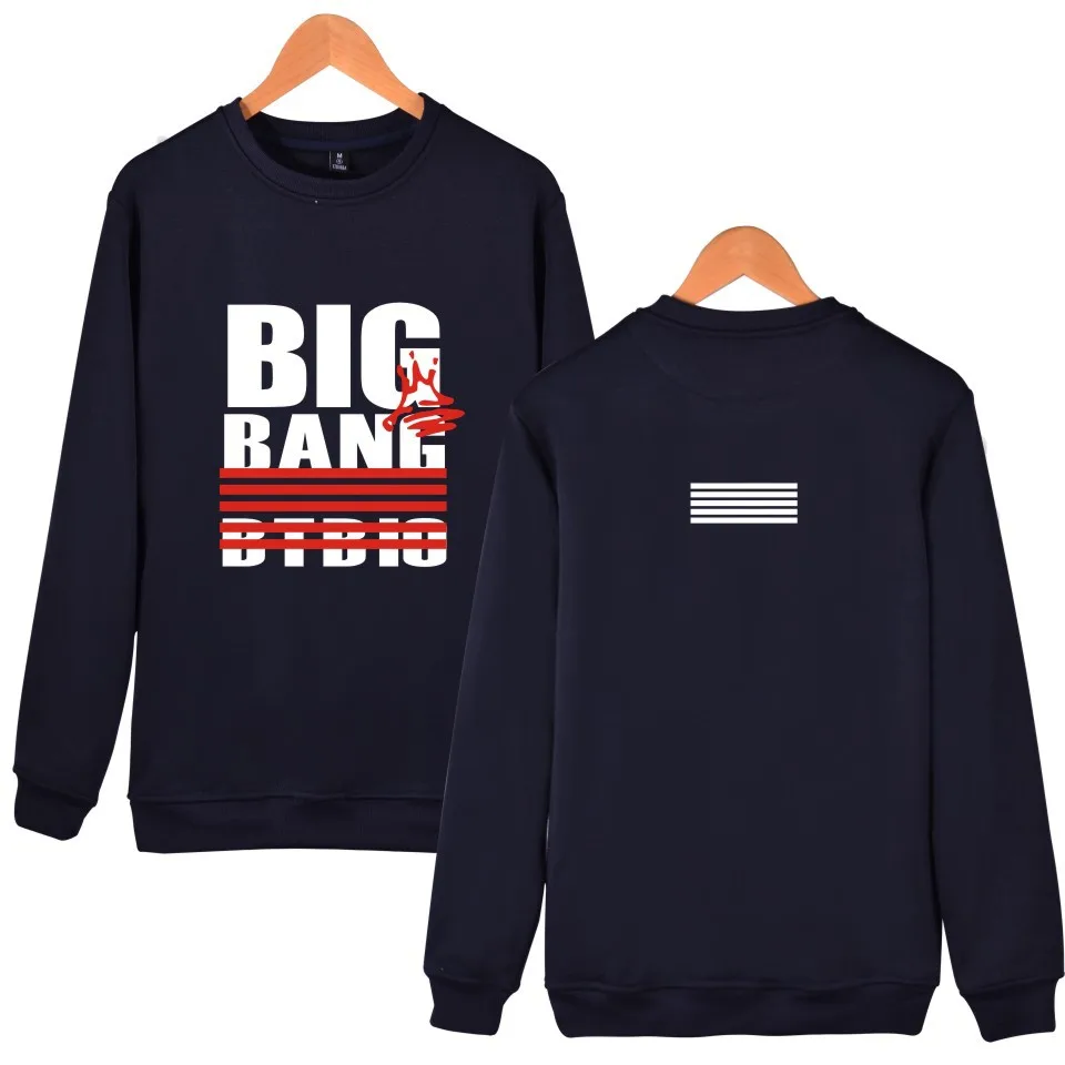Мужская толстовка Bigbang черная/белая/Красная с капюшоном и принтом в виде букв 4XL