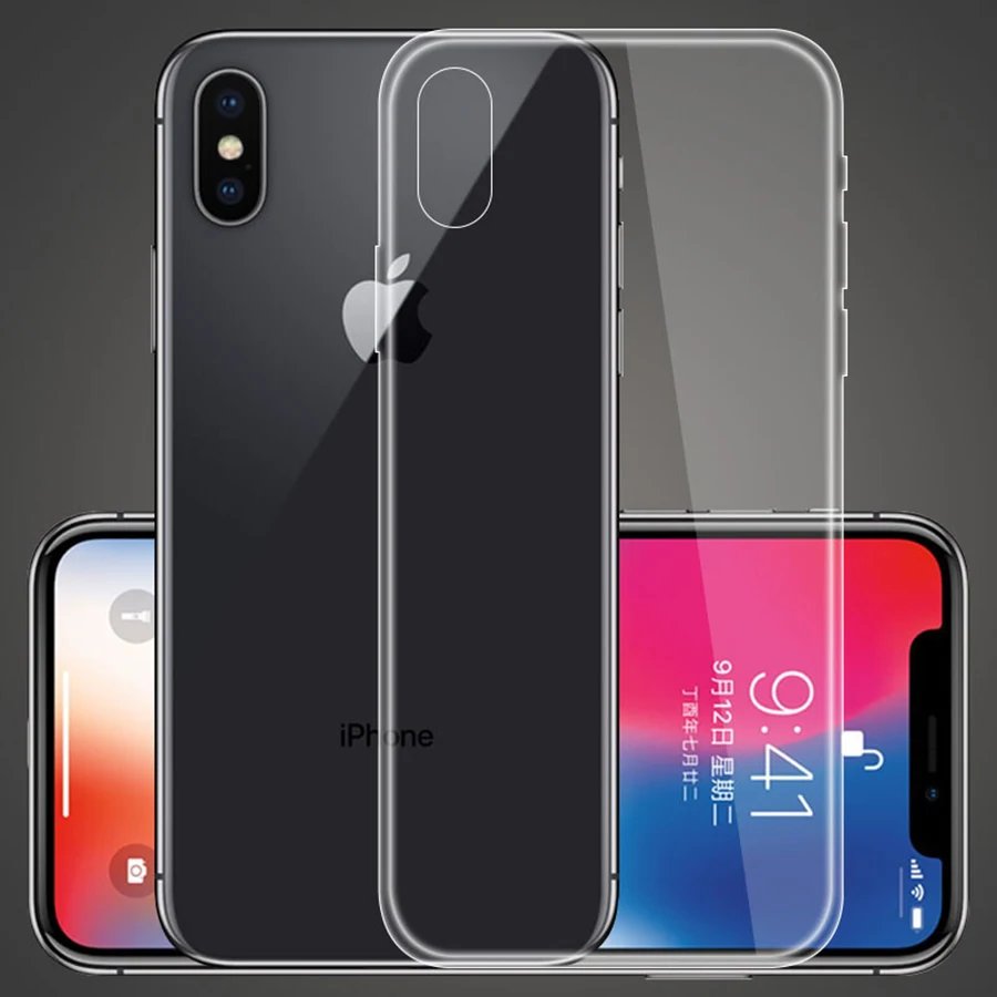 Фото Мягкий чехол из ТПУ для iPhone XR X XS Max прозрачный телефона 6 7 8 Plus 5 5S 6s SE Мобильные Мягкий чехол из ТПУ для iPhone XR X XS Max прозрачный телефона 6 7 8 Plus 5 5S 6s SE Мобильные