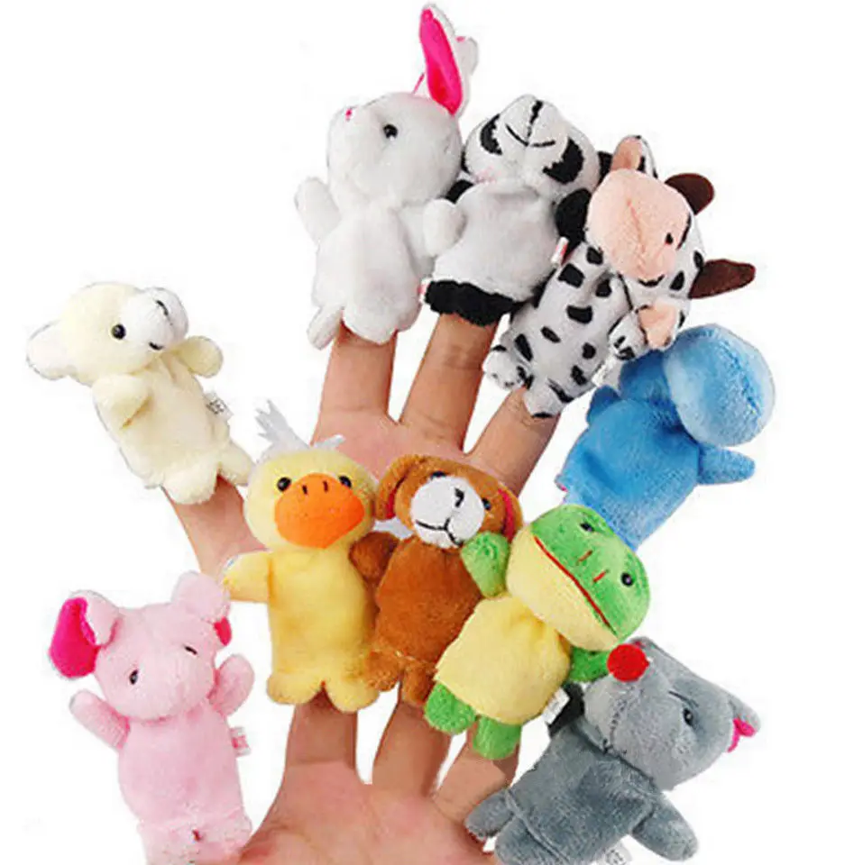 10pcs Puppets Doll Children Kids Babys Cute Finger Baby Educational Hand Cartoon Animal Toys | Игрушки и хобби