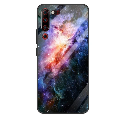 Синий Чехол из закаленного стекла для lenovo Z6 Pro, силиконовая Мягкая задняя крышка для lenovo Z 6 Pro, чехол для телефона с мультяшным рисунком s L78051 - Цвет: Синий