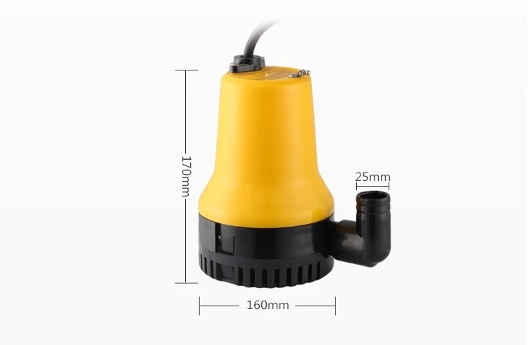Миниатюрный Насос работающий на постоянном токе 12V 24V потока 3000L/ч отвод воды и дренажа Пластик Jet погружной насос для Хо Применение держать Применение