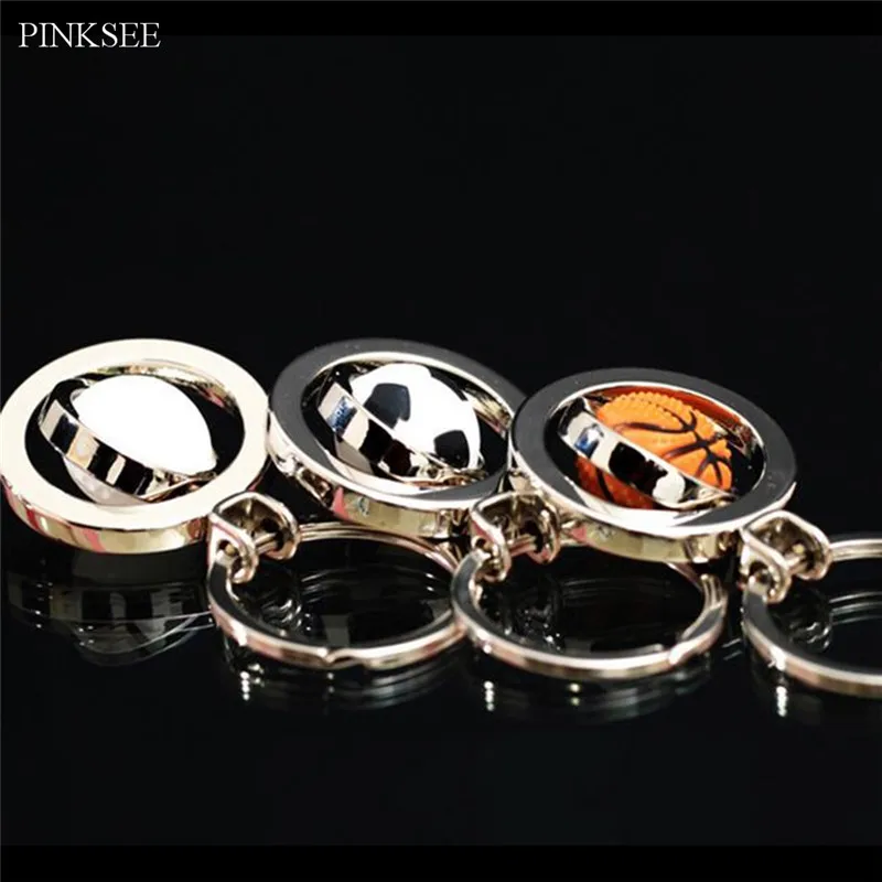 PINKSEE Sports Style Football Keychain Metal Keyring Gift Souvenirs Unisex Silver Color Key Chain Jewelry Accessories | Украшения и