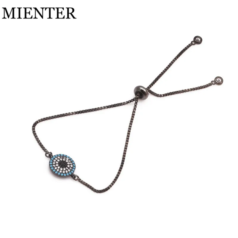 Глаз Медь циркон браслет очарование женщины Регулируемый цепи День Святого