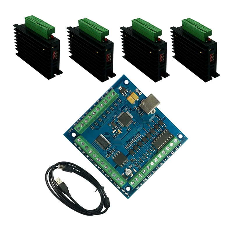 4-осевая плата управления движением MACH3 USB-карта 4 шт. TB6600 Драйвер шагового