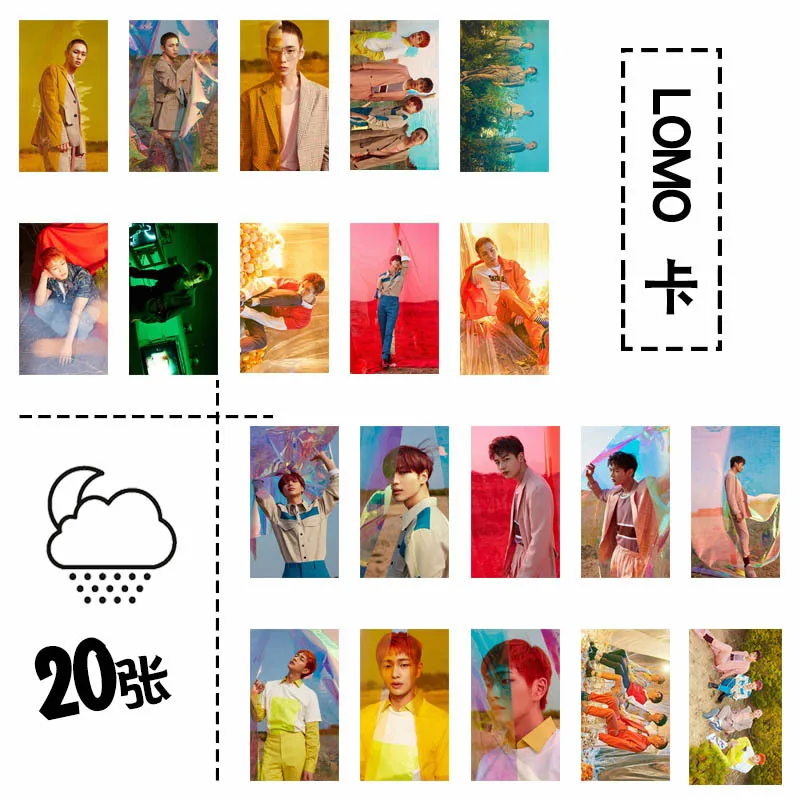 

[MYKPOP]SHINEE LOMO Cards Set 20pcs/set Paper Photo Card KPOP Fans Collection Tin Box Packing SA18082209