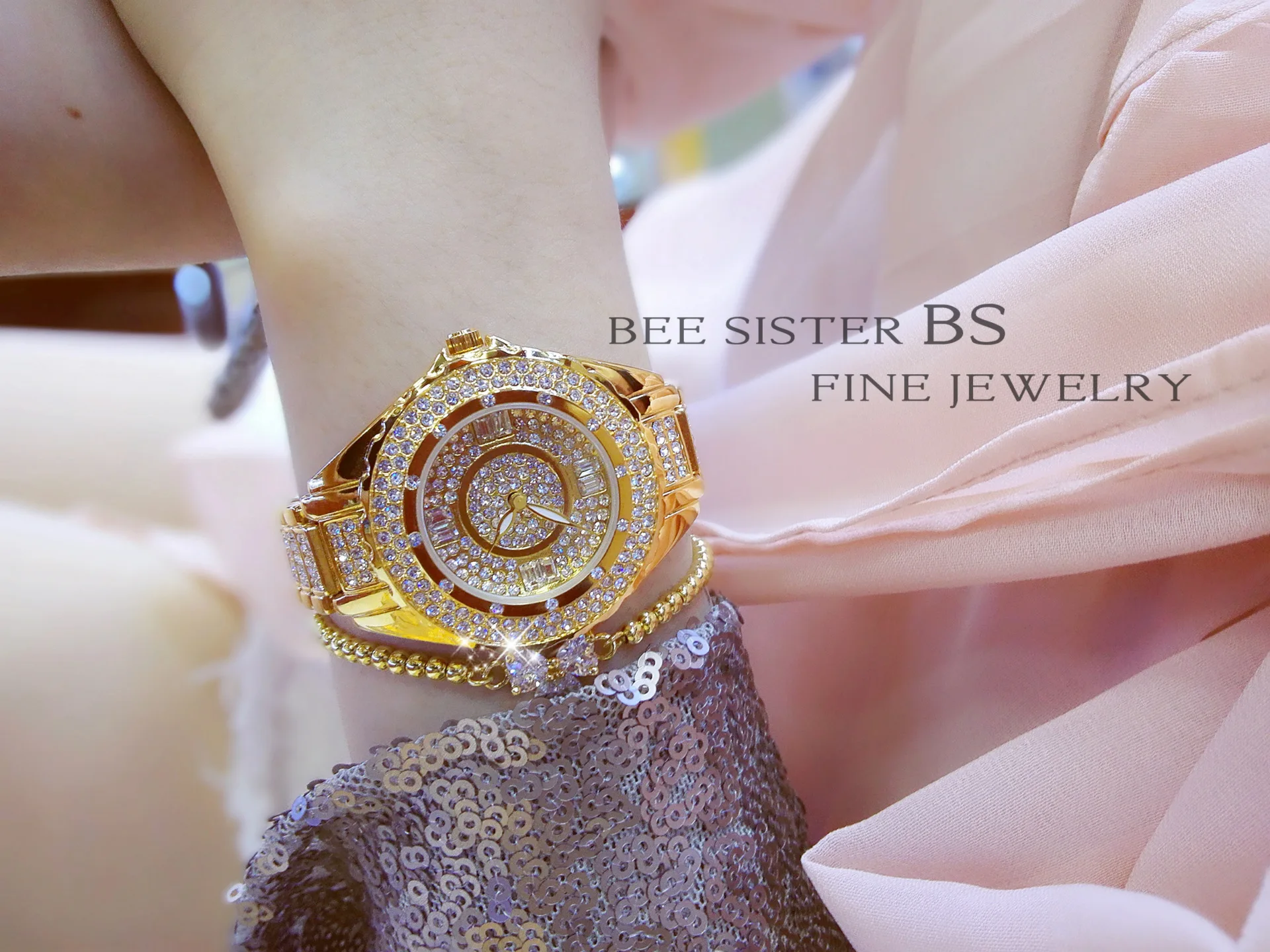 Horloge Dames женские часы Лидирующий бренд горячая распродажа Роскошные часы с кристаллами Модные женские кварцевые часы женские наручные часы Reloj