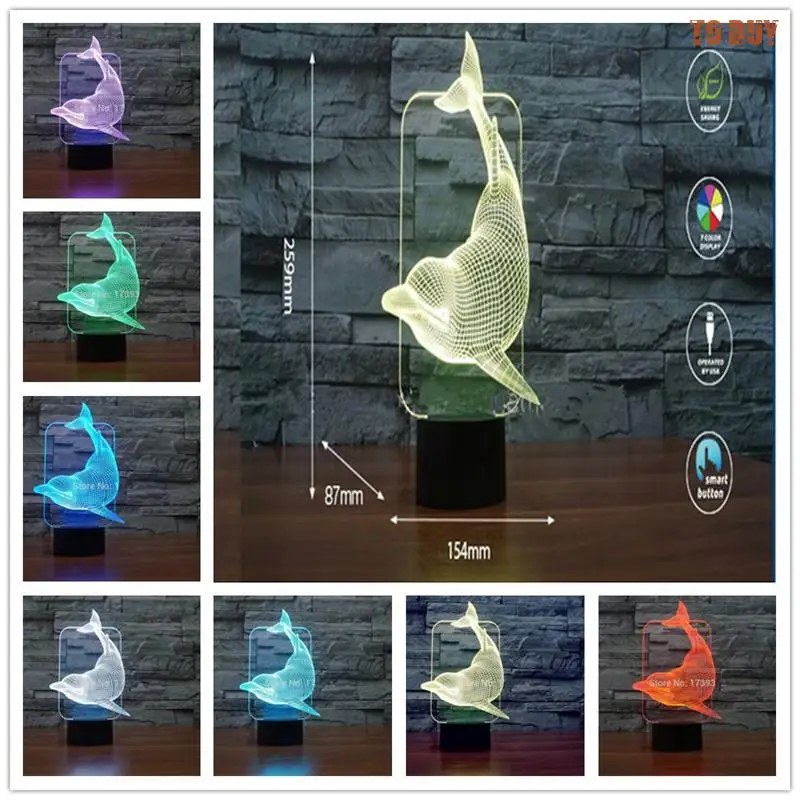 Новинка 2017 3d лампа креативный трехмерный светодиодный ночсветильник в виде