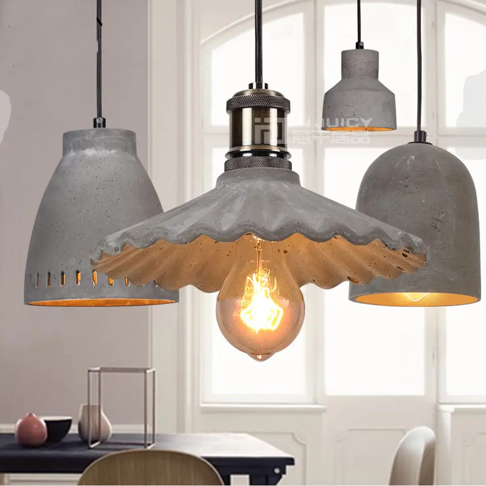 Ретро винтажная промышленная цементная люстра в стиле лофт лампа для кафе бара